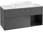 V&B Waschtischunterschrank Finion 120x60 cm, Reg re bla m Lac, Anthrac. m
