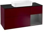 V&B Waschtischunterschrank Finion 120cm, Pl b m, Reg re Anthrac. m, Peo m