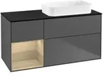 V&B Waschtischunterschrank Finion 120x60 cm, Reg li Oa ven, Anthrac. matt