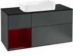 V&B Waschtischunterschrank Finion 120cm, Pl b m, Reg li Peo, md bl. m Lac