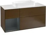 V&B Waschtischunterschrank Finion 120cm, Pl w m, Rg l md b m Lac, wal ven