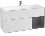 V&B Waschtischunterschrank Finion 119,6x59,1cm, Rg r Anthrac. m, wh. m Lac