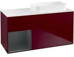 V&B Waschtischunterschrank Finion 120x60 cm, Reg li md bl. m Lac, Peo Matt