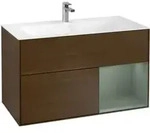 V&B Waschtischunterschrank Wandbeleuchtung Finion 99,6x59,1cm, Reg re Oli. m Lac, wal