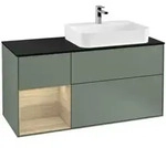 V&B Waschtischunterschrank Finion 120cm, Pl b m, Reg li Oa ven, Oli. m Lac