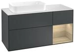 V&B Waschtischunterschrank Finion 120cm, Pl w m, Rg r Oa ven, md bl. m Lac