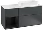 V&B Waschtischunterschrank Finion 120cm, Pl w m, Rg l b m La, md bl. m Lac
