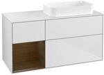 V&B Waschtischunterschrank Finion 120x60 cm, Reg li wal ven, wh. m lacquer