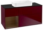 V&B Waschtischunterschrank Finion 120x60 cm, Reg li wal veneer, Peony Matt