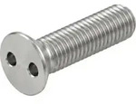 DIN 963 Diebstahlhemmende Senkkopfschraube M5x12 Edelstahl A2 blank Zweiloch