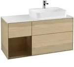V&B Waschtischunterschrank Finion 120cm, Pl wh. m, Reg li wal ven, Oa ven