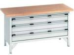 Bott Kastenwerkbank cubio Multiplex-Arbeitsplatte 1500 x 750 x 840mm RAL 7035