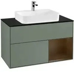 V&B Waschtischunterschrank Finion 100, Pl b m, Reg re wal ven, Oli. m Lac