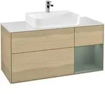 V&B Waschtischunterschrank Finion 120cm, Pl w m, Reg re Oli. m Lac, Oa ven