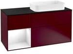 V&B Waschtischunterschrank Finion 120cm, Pl b m, Reg li glo wh. Lac, Peo m