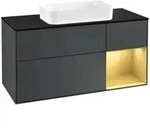 V&B Waschtischunterschrank Finion 120cm, Pl b m, Rg re gol m, md bl. m Lac