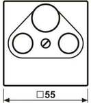 Jung Abdeckung champ. 4-Loch SAT-TV-Dose A 561 PLSAT CH