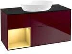 V&B Waschtischunterschrank Finion 120cm, Pl bla m, Reg gol m Lac, Peo m