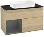 V&B Waschtischunterschrank Finion 100x60,3 cm, Reg li Anthrac. m, Oa ven