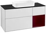 V&B Waschtischunterschrank Finion 120x60 cm, Reg re Peo, wh. matt lacquer