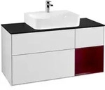 V&B Waschtischunterschrank Finion 120cm, Pl bla m, Reg re Peo, wh. m Lac