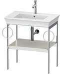 Duravit Waschtisch-Konsole White Tulip 68,4x45cm, No w m, Me, 2 HTH, bodensteh.