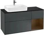 V&B Waschtischunterschrank Finion 120cm, Pl b m, Rg r wal ven, md b m Lac
