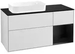 V&B Waschtischunterschrank Finion 120cm, Pl b m, Rg r bla m Lac, wh. m Lac