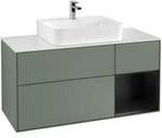 V&B Waschtischunterschrank Finion 120cm, Pl w m, Rg r b m Lac, Oli. m Lac