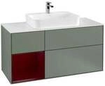 V&B Waschtischunterschrank Finion 120cm, Pl wh. m, Reg li Peo, Oli. m Lac