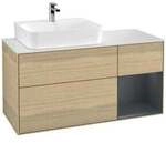 V&B Waschtischunterschrank Finion 120cm, Pl w m, Rg r md bl. m Lac, Oa ven