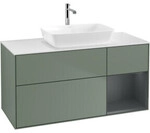 V&B Waschtischunterschrank Finion 120cm, Pl w m, Reg md m Lac, Oli. m Lac