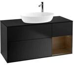 V&B Waschtischunterschrank Finion 120cm, Pl bla m, Reg wal ven, bla m Lac