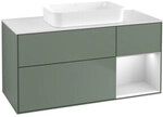 V&B Waschtischunterschrank Finion 120x60 cm, Reg re wh. m Lac, Oli. m Lac