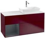 V&B Waschtischunterschrank Finion 120cm, Pl wh. m, Reg md m Lac, Peo m