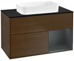 V&B Waschtischunterschrank Finion 100x60,3 cm, Rg re md bl. m Lac, wal ven