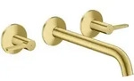 hansgrohe 3-Loch-Wannen-Armatur Axor One UP 220mm brush. br m Hebel