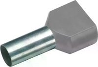 CIMCO Isolierte Twin-Aderendh&uuml;lse 2x0,75mm2x8mm grau