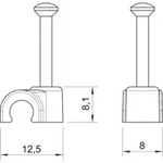 OBO Bettermann Iso-Nagel-Clip 6,0mm 2006 25 RW