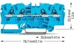 WAGO Durchgangsklemme 4-Leiter TS 35 2004-1404 blau 4 mm2