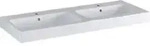 Geberit Doppelwaschtisch iCon 120x48,5cm, m Hahnl., mit &Uuml;berlauf, wei&szlig;