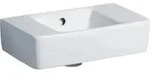 Geberit Handwaschbecken Renova Compact 40x25cm, o. Hahnloch, mit &Uuml;berlauf, wei&szlig;
