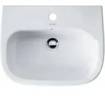 Duravit Waschtisch D-Code 55x43cm, m HL, &Uuml;L, Hahnlochbank, wei&szlig;