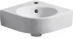 Geberit Eck-Handwaschbecken Renova Compact 45x39,5cm, m Hahnl., mit &Uuml;berlauf, wei&szlig;