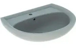 Geberit Waschtisch Renova 65x51cm, perg., m Hahnloch, mit &Uuml;berlauf