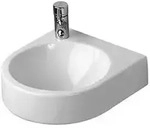Duravit Handwaschbecken Architec 36x38cm, o &Uuml;L, mit Hahnlochbank, wei&szlig;