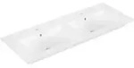 V&B M&ouml;bel-Doppelwaschtisch VENTICELLO 130x50cm, 2 HL, m &Uuml;berlauf, wei&szlig; C-plus