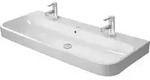 Duravit M&ouml;belwaschtisch Happy D.2 120x50,5cm, 2 HL, &Uuml;L, Hahnlochbank, wei&szlig;