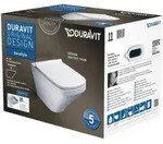 Duravit Wand-WC-Tiefsp&uuml;l-Set DuraStyle mit WC-Sitz, Rimless, wei&szlig;