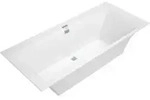 V&B Rechteck-Badewanne Squaro Edge 12 Duo 180x80cm, wei&szlig;, Ablauf mittig